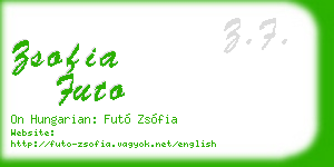 zsofia futo business card