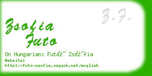 zsofia futo business card